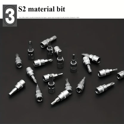 46pcs Heavy-duty Carbon Steel Auto Repair Tool Set | Includes Ratchet Wrenches, Sockets, Shockproof Toolbox, and Additions - Ideal for Projects and Auto Maintenance