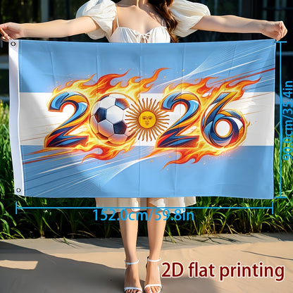 Argentine Flag 2026 Football Fan Banner Polyester Decor