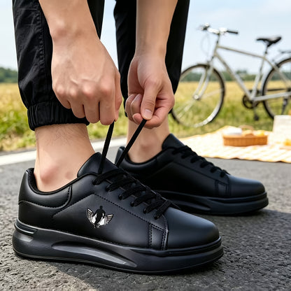 Men's Wingtip Low-Top Ankle Boots with EVA Sole for All-Season Wear