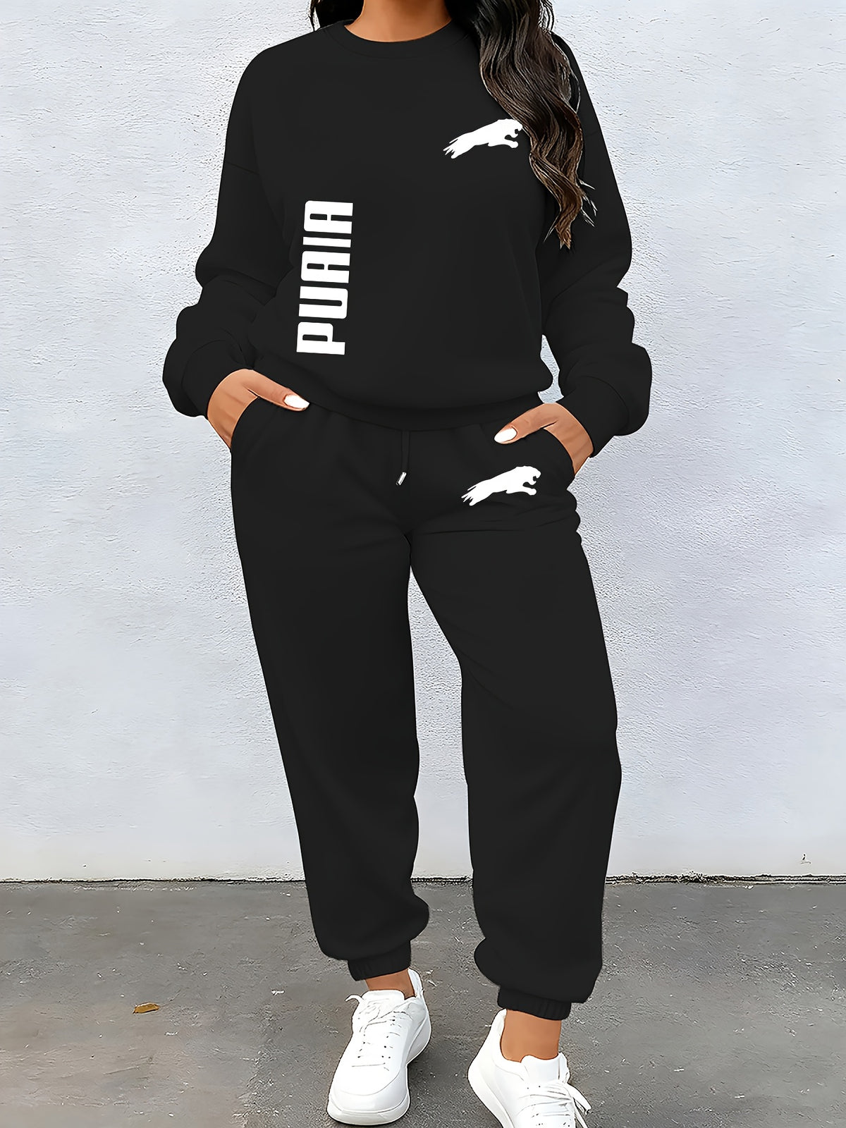 Women’s Casual Fall/Winter 2-Piece Long Sleeve Sweatsuit Set