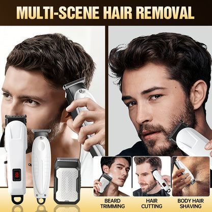 2pcs/3pcs Men's Electric Hair Clipper Set & Beard Trimmer Set. Home-use electric hair clipper + sculpting trimmer + reciprocating shaver. Haircutting, shaving, sculpting, and sideburn trimming. Christmas gift. for home, car, - ayq