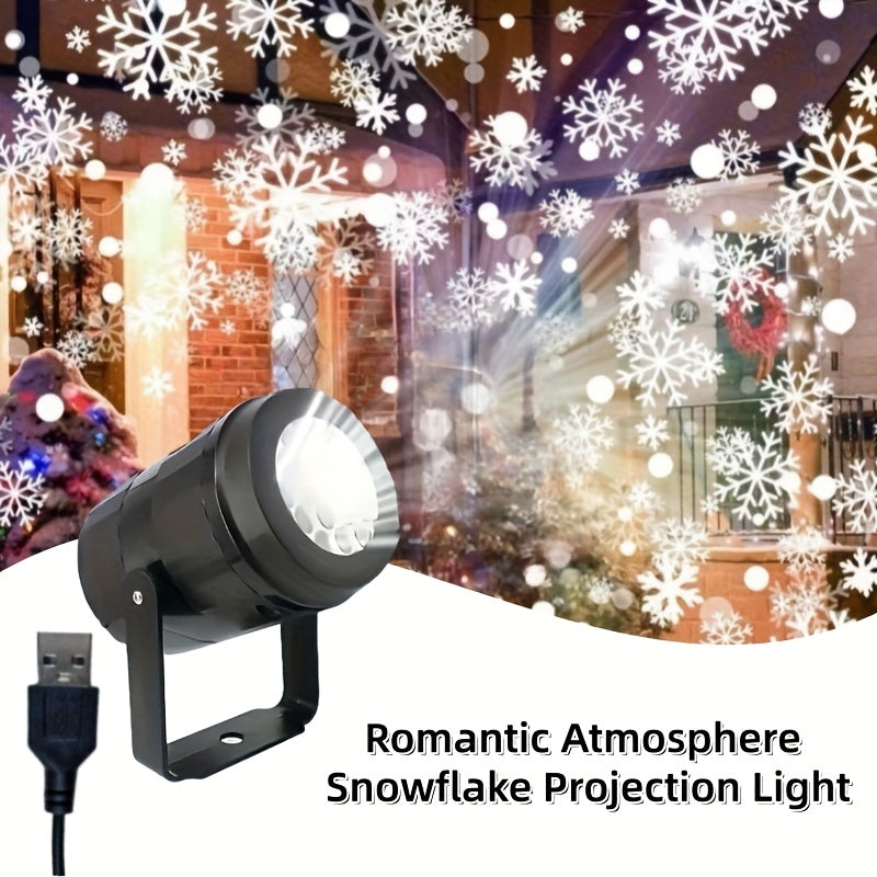 Starry Sky Holiday Magic Ball Snowflake Straight Tube Projection Atmosphere USB Light | USB Lamp Lighting | USB Plug-in Use | Projection Light | Smart Light | LED Desk Lamp | RGB Night Light | Table Lamp | Atmosphere Decorati