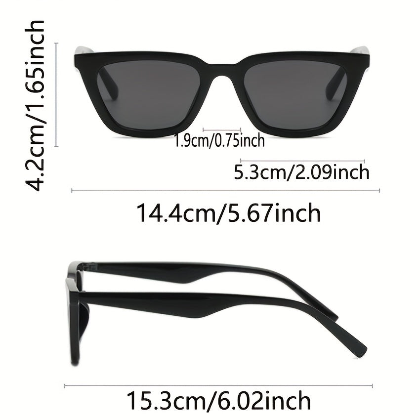 High-End Black and Gray Tinted Glasses for Women