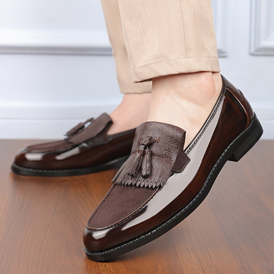 Men's Casual British-Style Pointed Toe Loafers for Spring