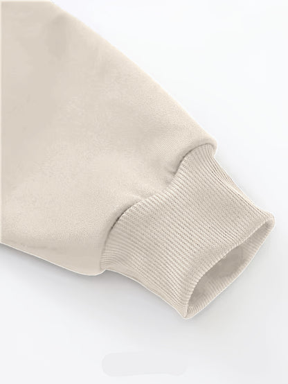 Men'S Happy New Year Sweatshirt - Light Grey with Orange Lettering - Regular Fit Crewneck Pullover for New Year'S Eve, NYE Parties & Casual Attire - Non-Permanent Celebration Sweater for Everyday & Special Occasions, New Year