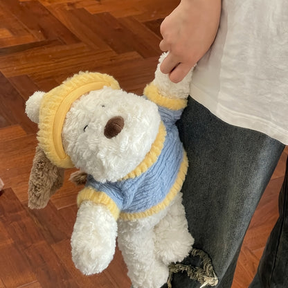 Adorable Plush Toy in The Shape of a Dog, Perfect for Cuddling. This Soft Stuffed Animal Serves As a Decorative Pillow And Makes a Great Companion. Ideal As a Gift for Birthdays And Holidays for Loved Ones