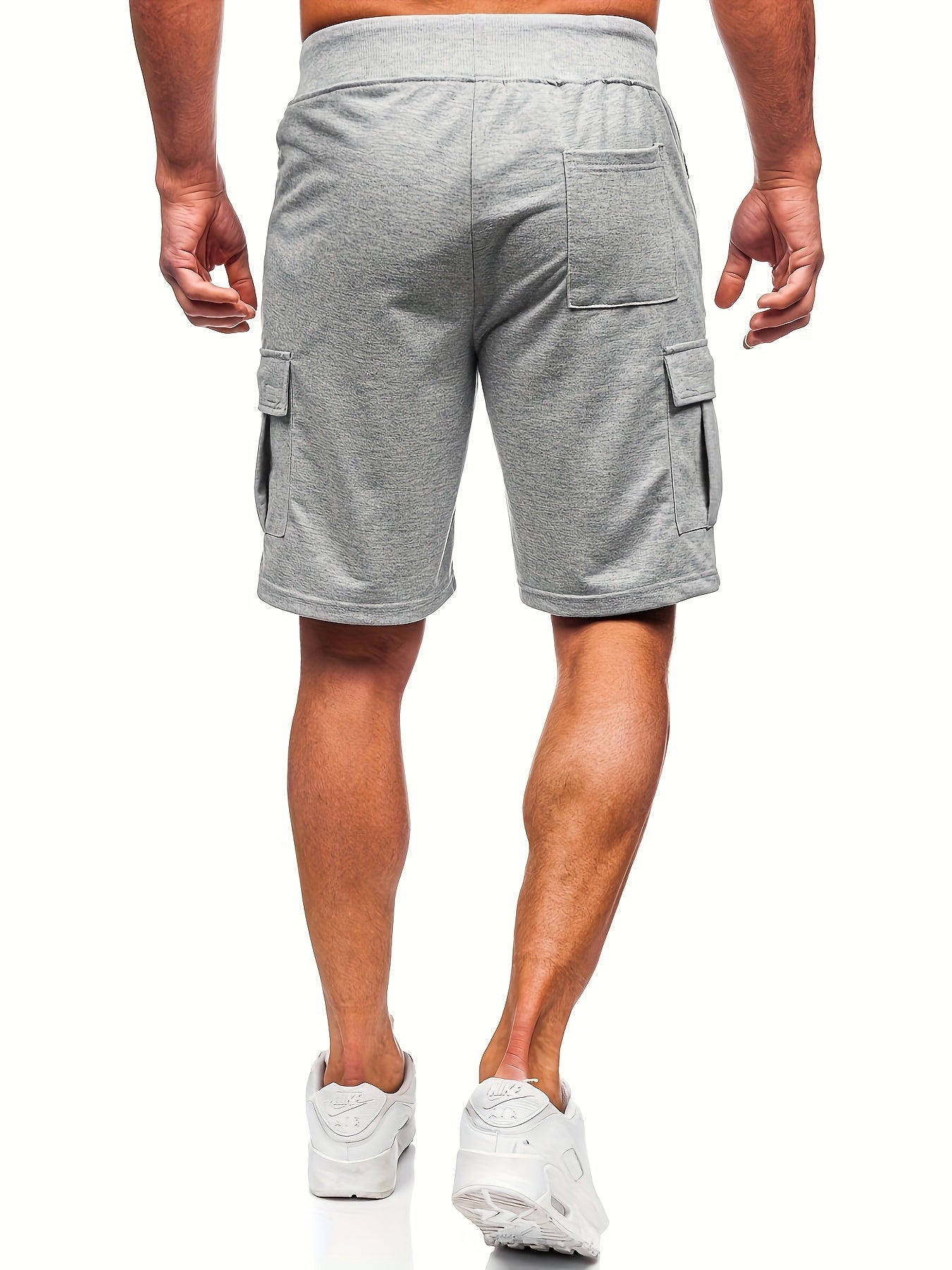 Men's Polyester Cargo Shorts with Multi-Pockets for Outdoor Sports