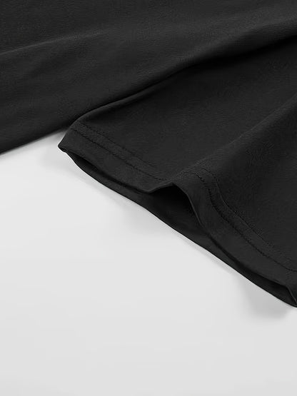Cen Han Selection Men's Stretch Polyester-Spandex Blend Short Sleeve T-Shirt - Athletic Fit Small V-Neck Casual Top with Chest Logo Print for Summer Workouts  Casual Attire