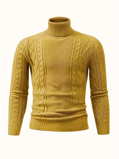 2024 New Cross-Border Men'S Plaid Knit Pullover Sweater (Men'S Warm Top)