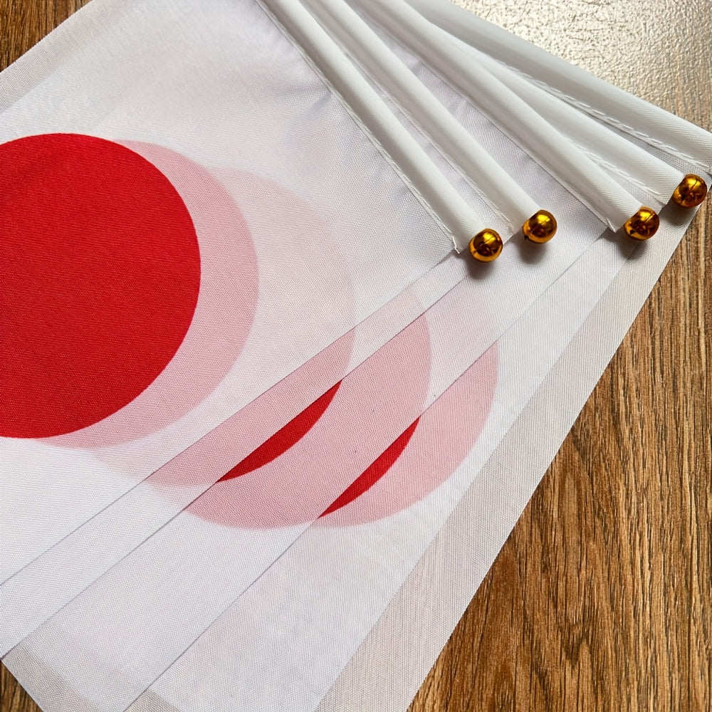 Japanese Handheld Flags 14x21cm Polyester Multipack of 5