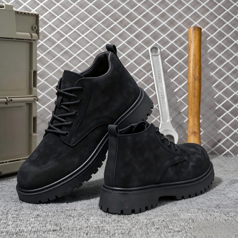 Men's Plus Size Retro Derby Casual Thick Sole Boots