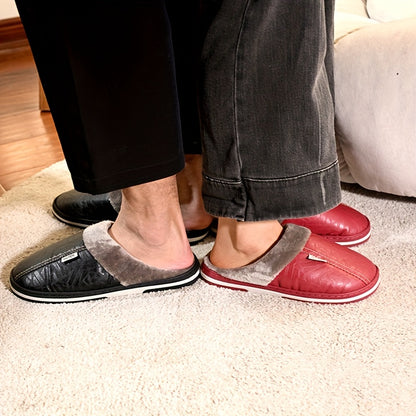 Men's Oversized Plush Winter Slippers Soft Warm Indoor Shoes