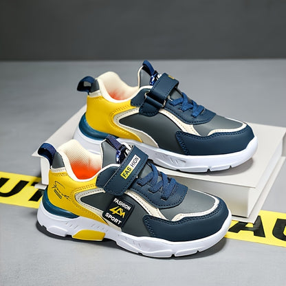Girls' Stylish Sneakers - Casual Street Fashion, Mid-Top Design with Red & Blue Accents, Slip-On Style, Perfect for Running & Workout, Running Shoes|Stylish Casual Shoes|Elastic Strap Sneakers