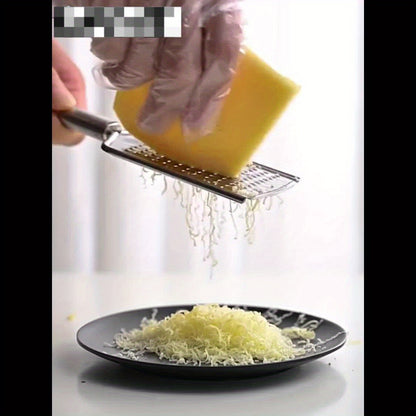 Versatile Stainless Steel Cheese Grater & Fruit Peeler - Portable Kitchen Gadget for Citrus, Potatoes, and Melons