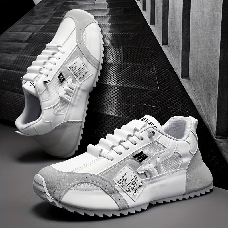 Men's Fashionable Platform Sneakers, Suitable for All Seasons, Available in Green, Black, and White. These Casual Sneakers Are Ideal for Walking and Everyday Use - ayq