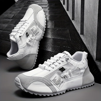 Men's Fashionable Platform Sneakers, Suitable for All Seasons, Available in Green, Black, and White. These Casual Sneakers Are Ideal for Walking and Everyday Use - ayq