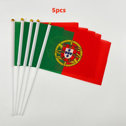 Portugal Hand Wave Flags Set – 5 or 10 Polyester Flags for Events
