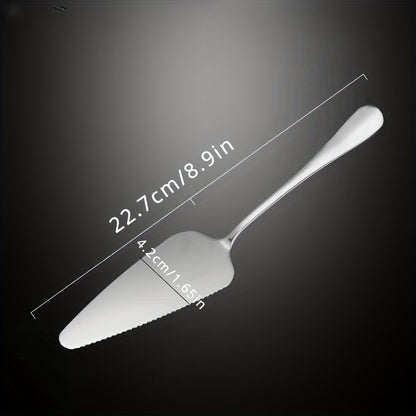 1pc Stainless Steel Cake & Pizza Server - Triangle Shovel for Desserts, Baking, Tiramisu Slicing, Durable Kitchen Tool, Non-Electric, Food Supply Equipment, Ideal for Home Baking / Professional Chefs / Culinary Enthusiasts