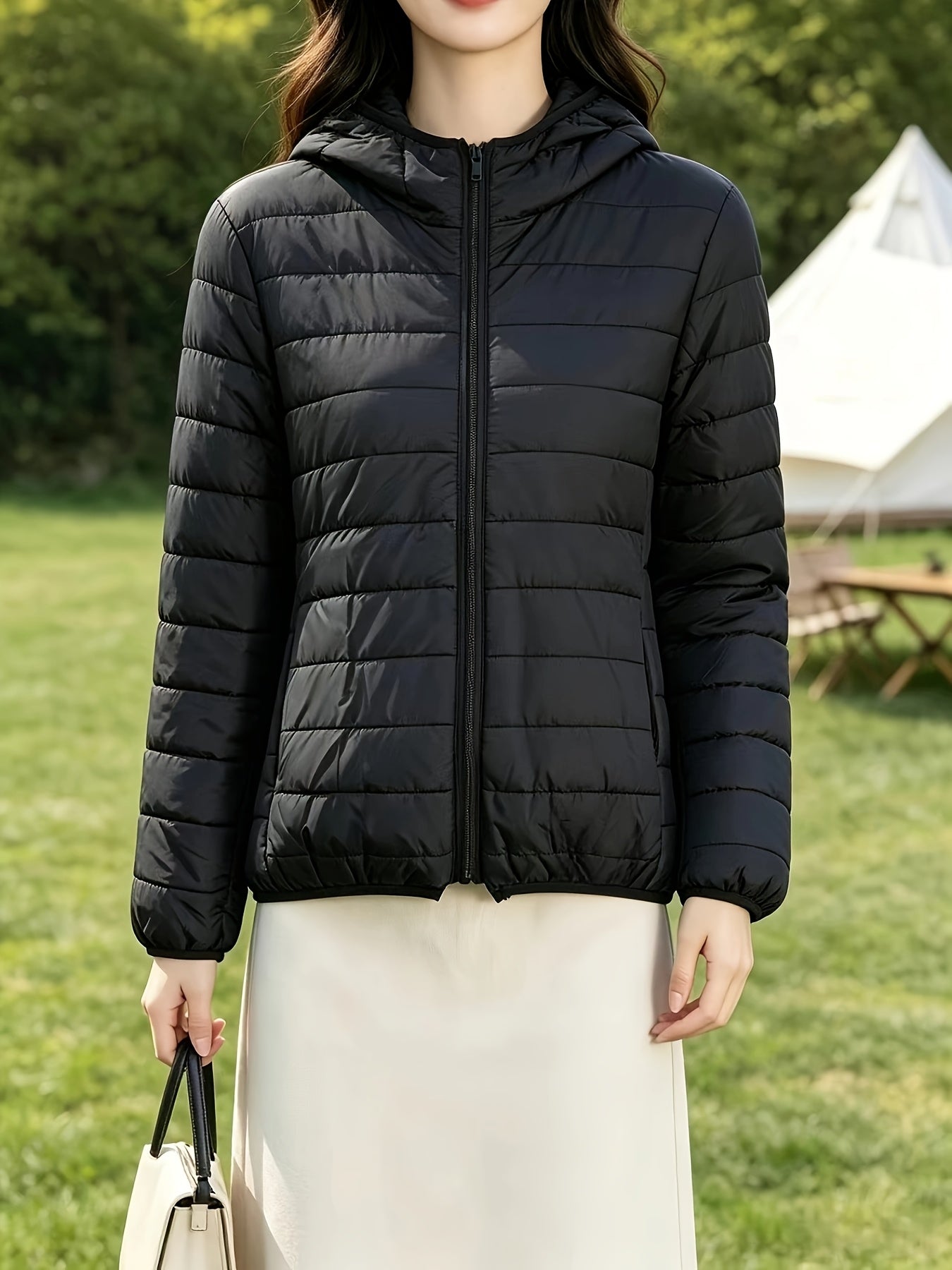 Trendy Women's Lightweight Hooded Jacket for Fall and Travel