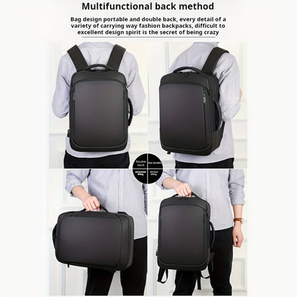 Business Laptop Backpack with USB Port & Padded Divider, Lightweight