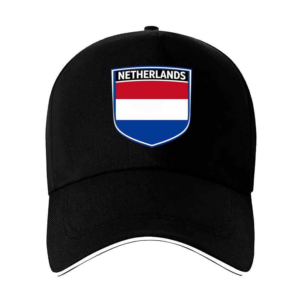 Netherlands Flag Baseball Cap with Adjustable Fit - Lightweight Polyes
