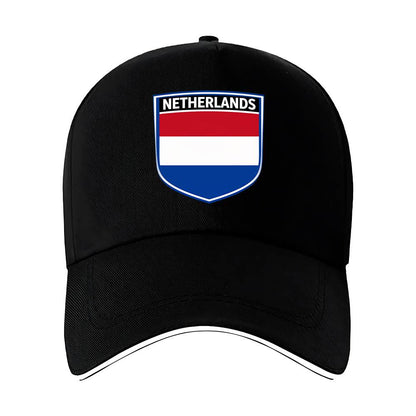 Netherlands Flag Baseball Cap with Adjustable Fit - Lightweight Polyes