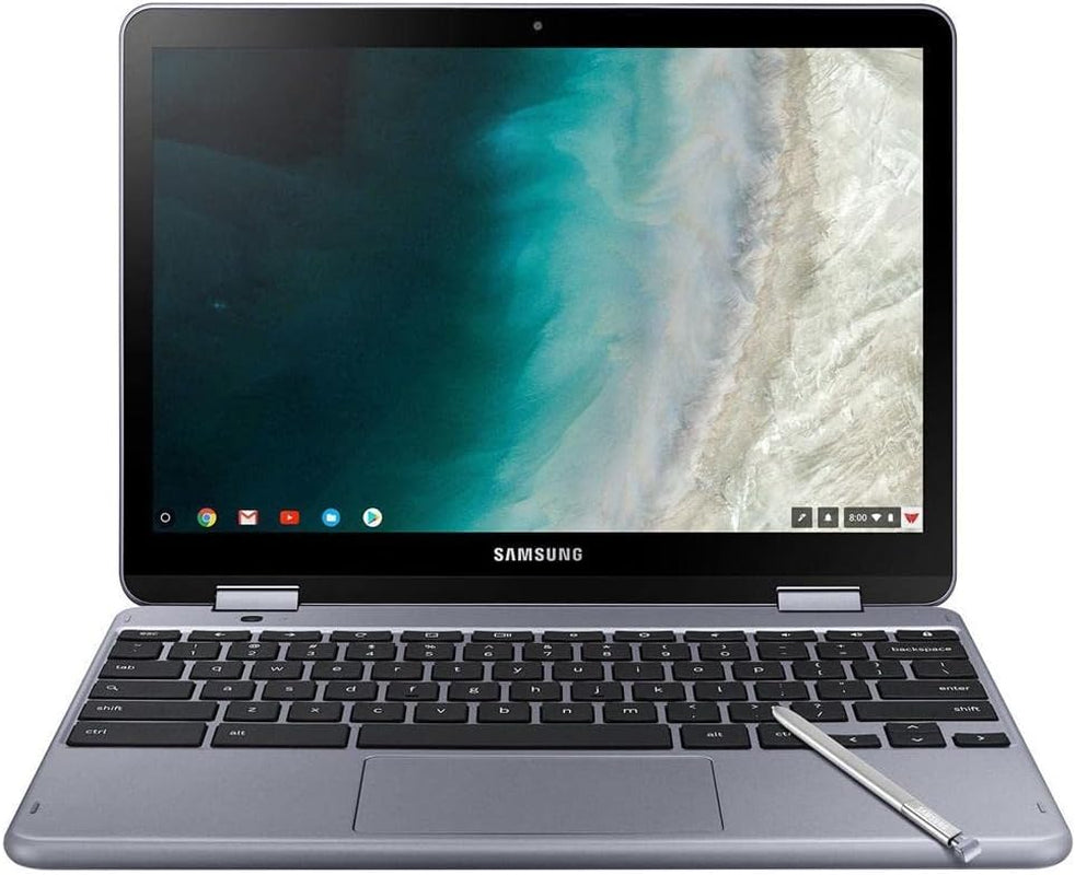 SAMSUNG Chromebook plus V2 360 2-In-1 Laptop W/Dual Webcam (12.2" FHD+ Touchscreen,Intel Celeron 3965Y, 4GB RAM, 128GB (64GB Emmc+64Gb SD Card), Stylus Pen) Home & Education, IST Sdcard, Chrome OS