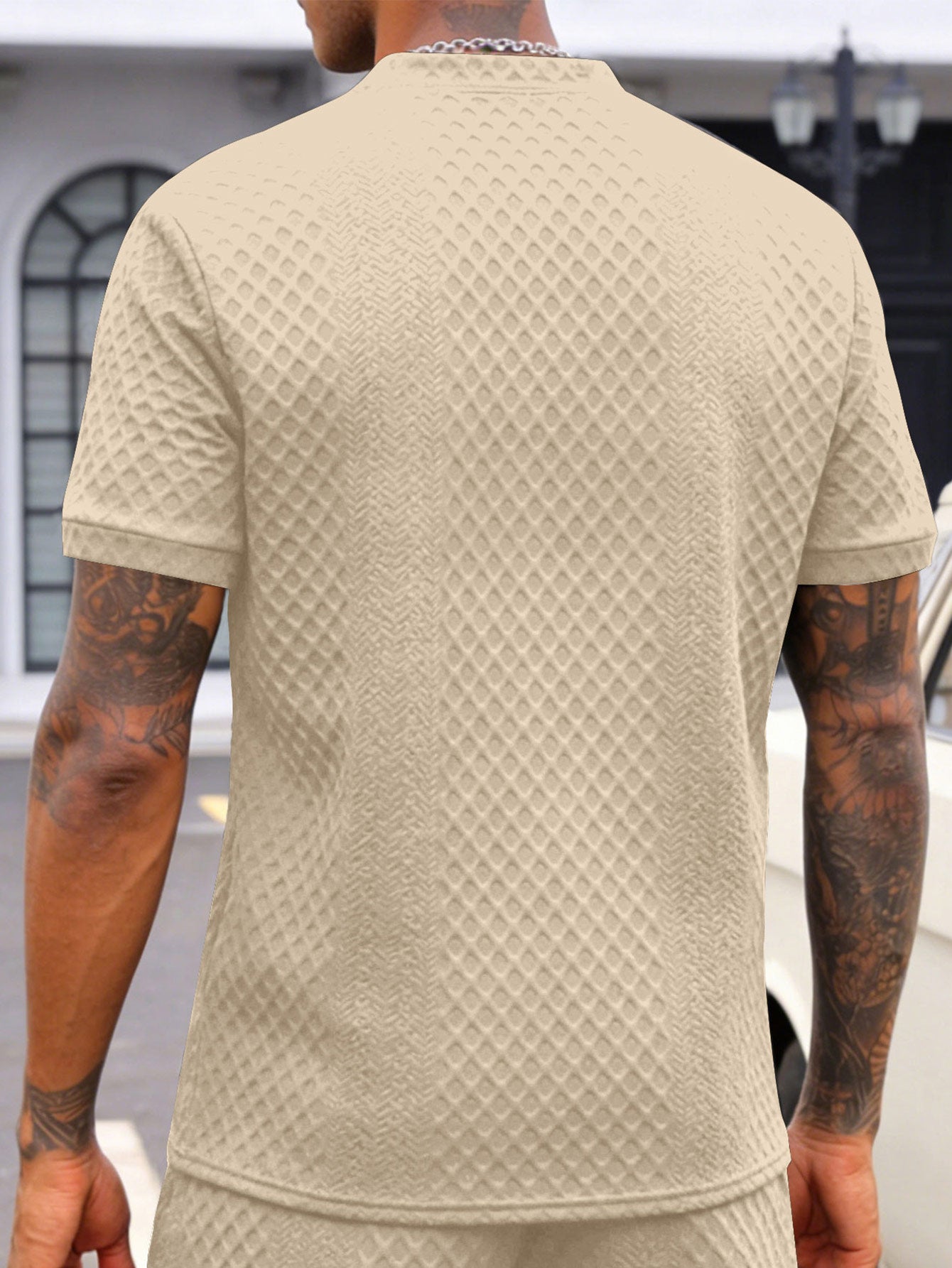 Fashionable and Simple Casual Short-sleeve T-shirt for Daily Commuting and Shopping, a Comfortable and Breathable Top for Men - ayq