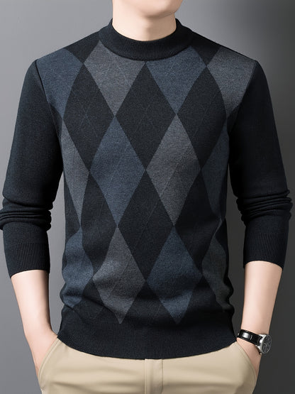 The New Autumn And Winter Collection Features a Men'S Long-Sleeve Knitted Pullover with a Zipper Design And Ribbed Round Neck. This Casual And Stylish Sweater Is Versatile for Daily Wear in The Fall And Winter, Suitable for L