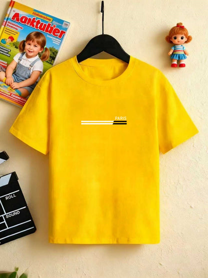 Boys' Cotton Crew Neck Short Sleeve T-Shirt Summer Casual