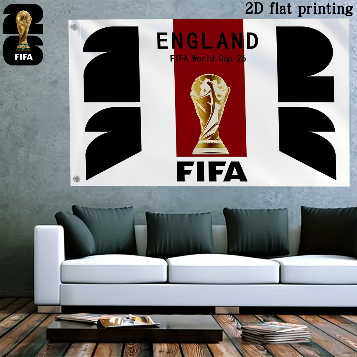 2026 FIFA World Cup Mascot Square Flag for Fans & Events