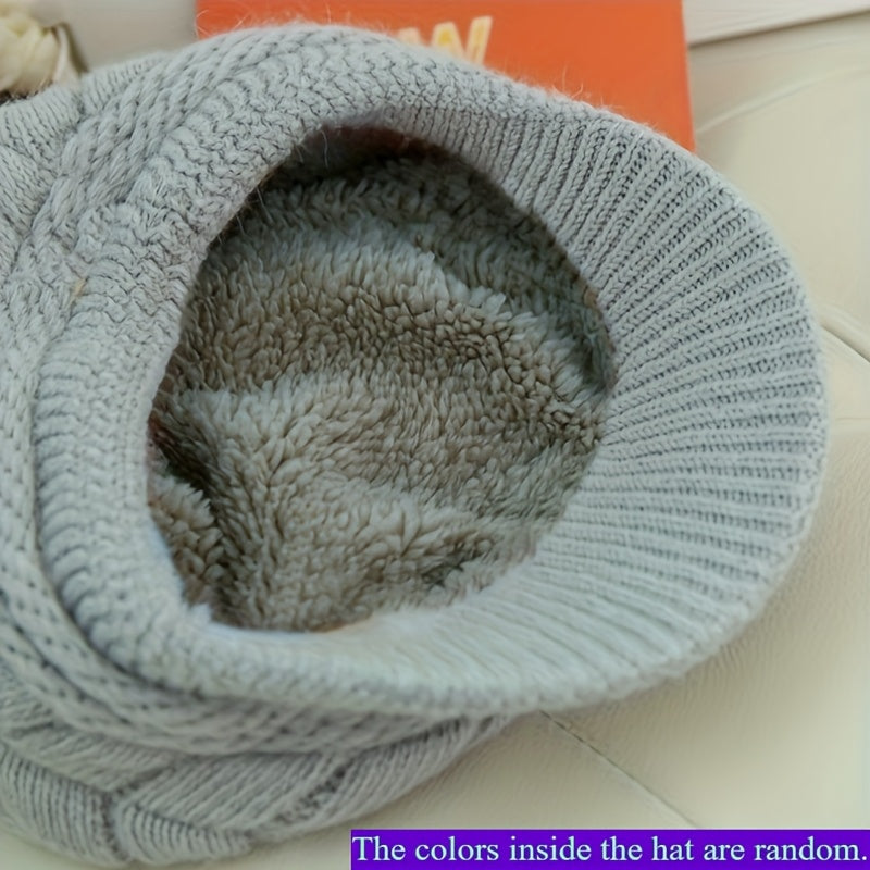 Women's Wool Beret Hat Warm Autumn Winter Outdoor Cap