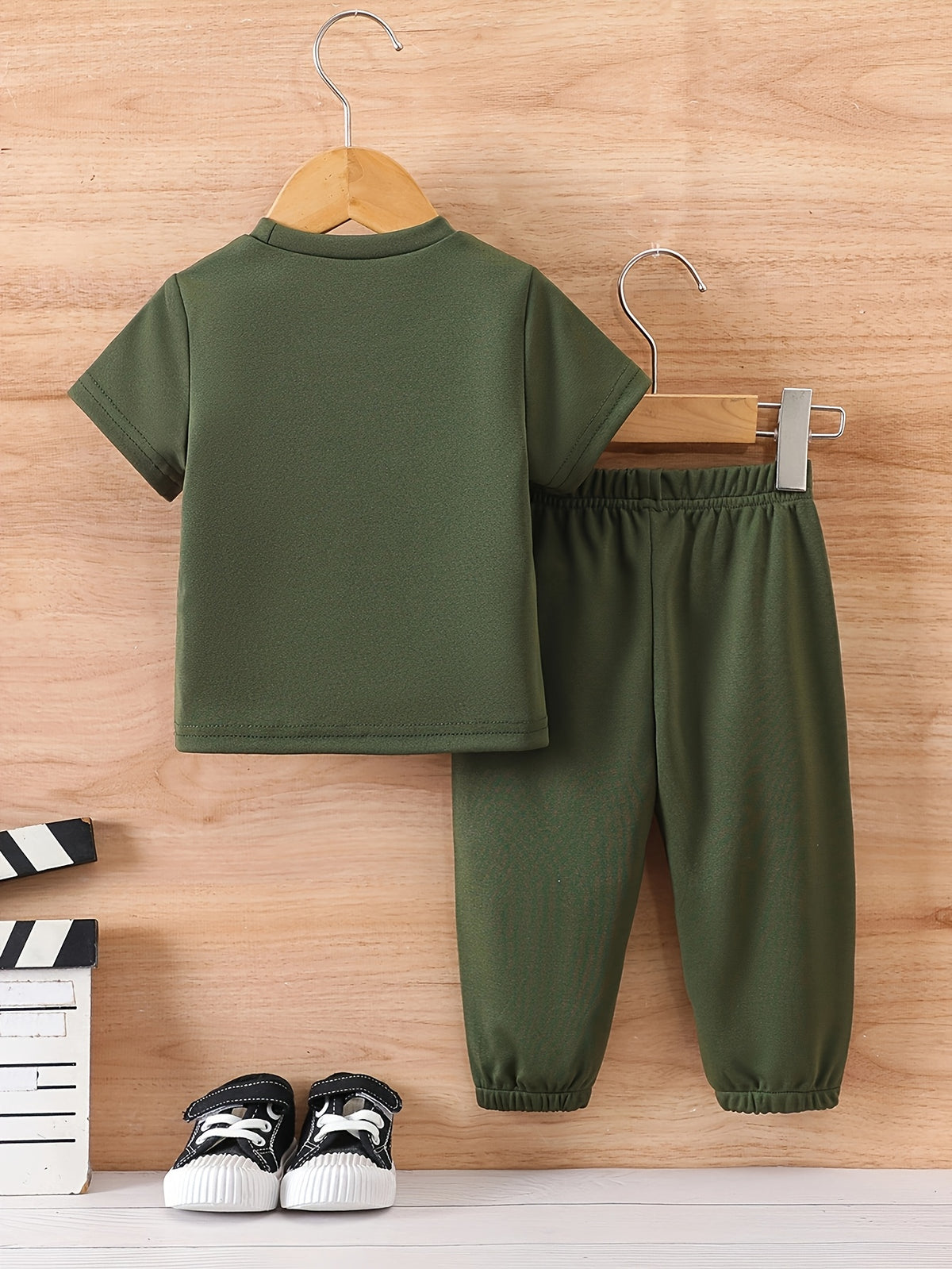 Summer Boys' Casual T-Shirt & Pants Set 0-3 Years Polyester - ayq