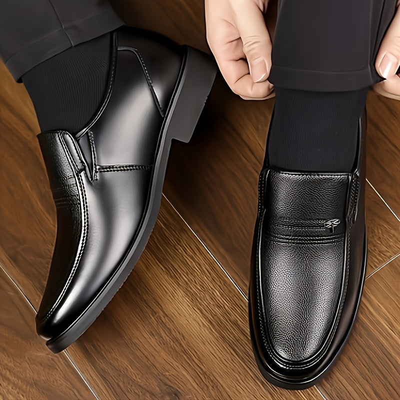 Men's Breathable Split Leather Loafers for Business & Casual