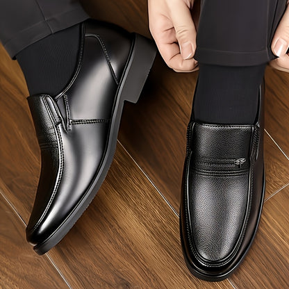 Men's Breathable Split Leather Loafers for Business & Casual
