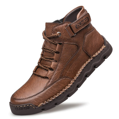 Men's Classic Chukka Boots Soft PU Upper Rubber Sole All-Season