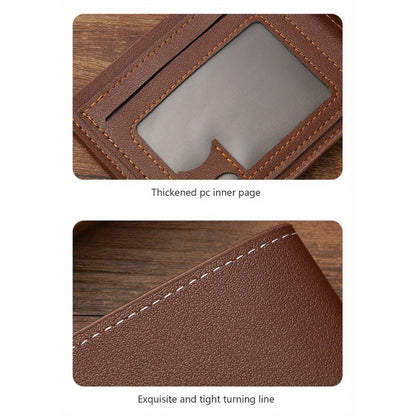 Customizable Name Men'S Wallet | Short Youth Fashion Wallet with Multi Slot Lychee Pattern, Ideal for Father'S Day, Valentine'S Day, Wedding, Groom'S Father and Boyfriend Exclusive Gift