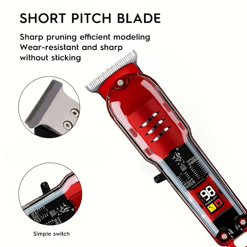 FEIYBA Professional Hair Clipper for Men and Women | Rechargeable Barber Grade Trimmer with Multiple Limit Combs, Ideal for Salon, Travel, Shaving, Haircutting, Trimming Body Hair, Oil Head Electric Thruster, Digital Display, - ayq
