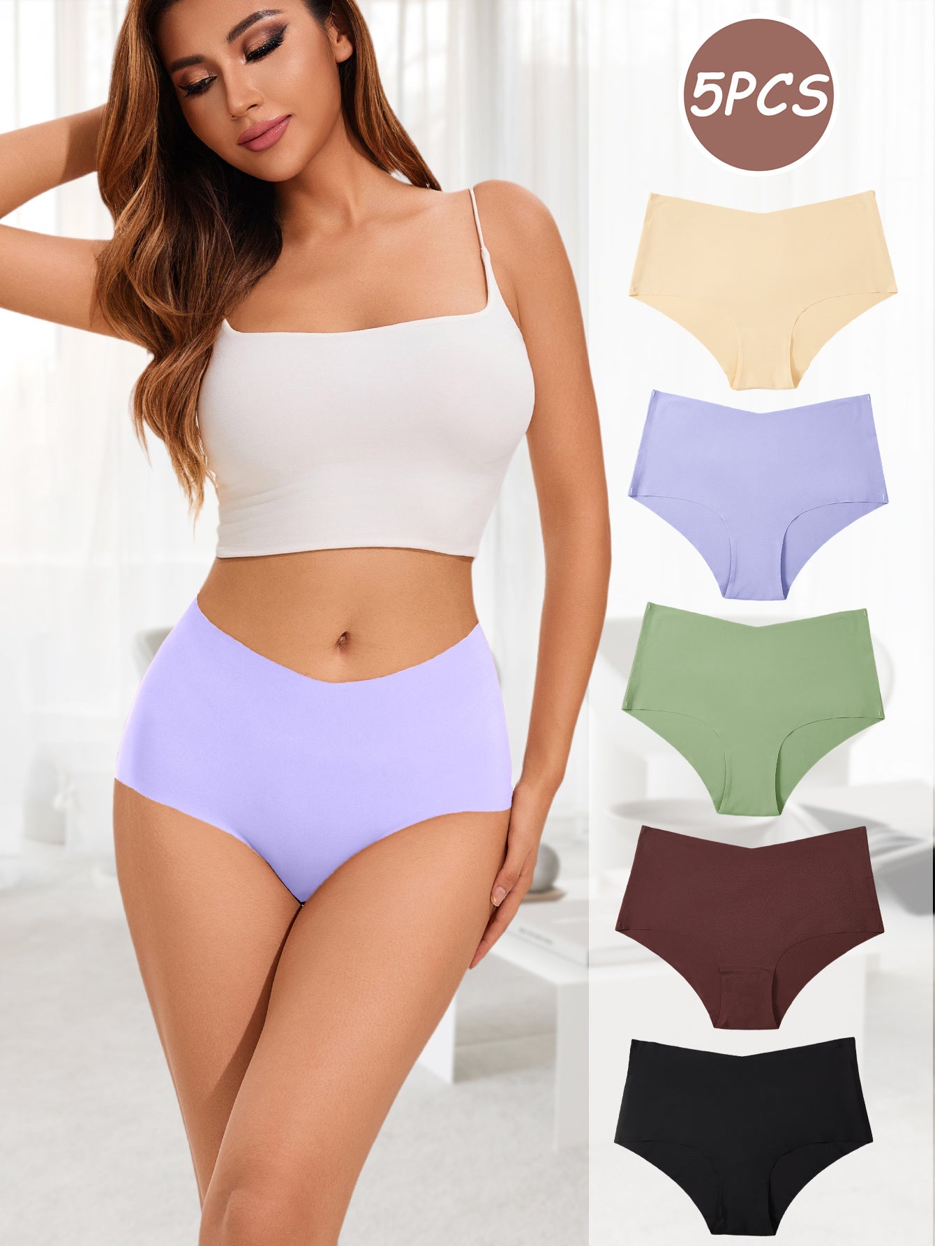 Women’s High Waist Seamless Breathable Underwear S-XXL