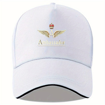Adjustable Ambassador Emblem Baseball Cap with Crown & Wings