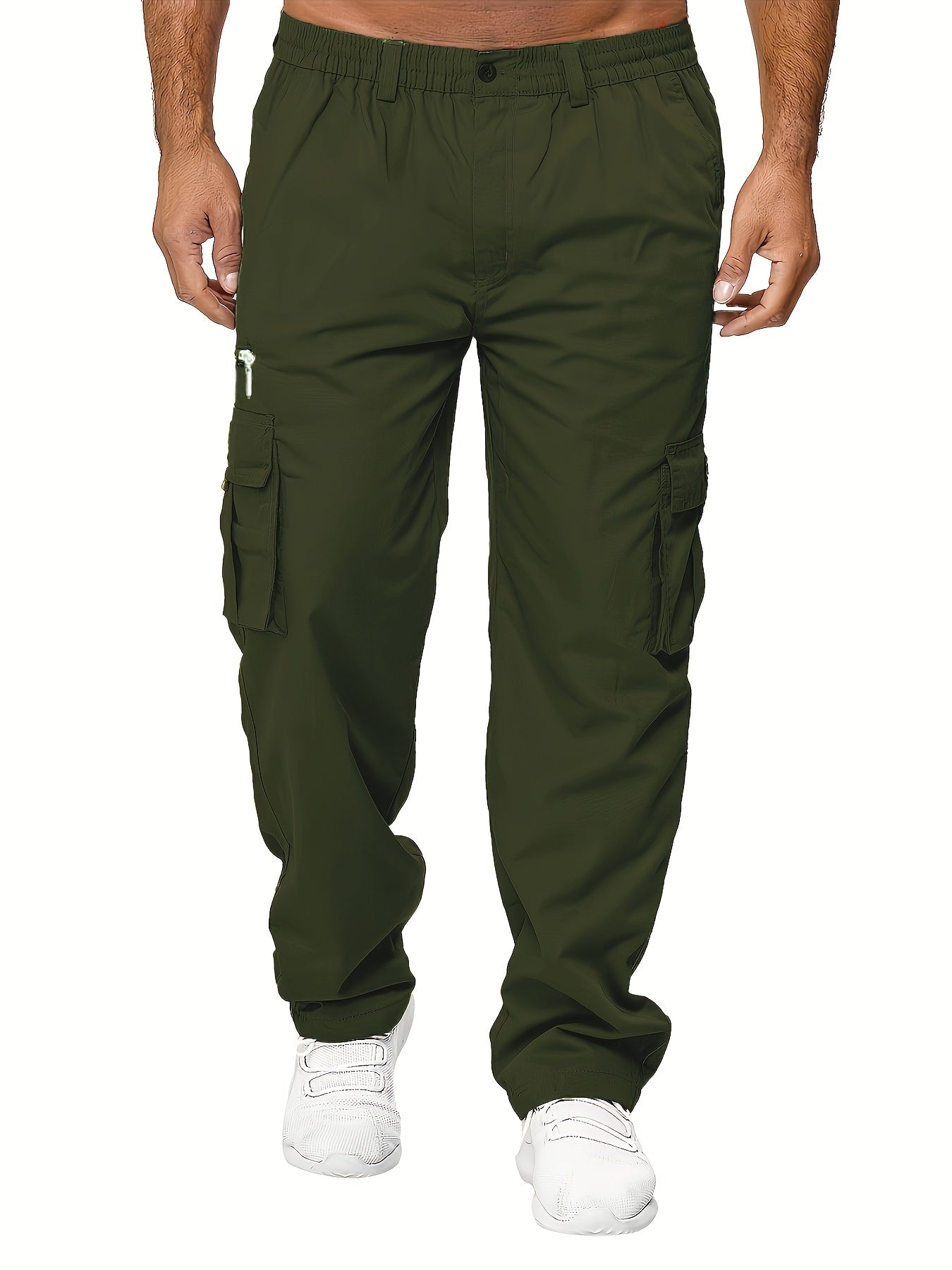 Men's Loose Fit Vintage Cargo Pants with Multiple Pockets