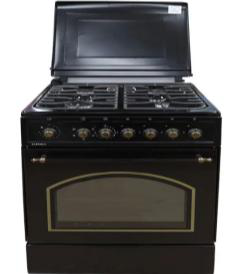 Գազօջախ LUXELL LF60-SGF40F Black Rustico — Black Rustico
